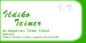 ildiko teimer business card